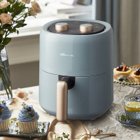 [5.1特卖]小熊(Bear)空气炸锅 家用多功能锅3L 微电脑触控电炸锅 微蒸汽空气烤可拆卸易清洗QZG-E12W5