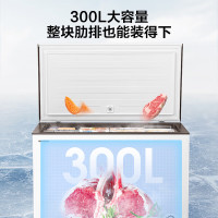 [咨询库存]容声300升冰柜减霜大容量卧式冷柜家商两用冷藏冷冻一级能效雪糕厨房囤货冰箱BD/BC-300ZMSM