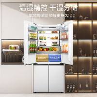 美的(Midea)MR-541WUSPZE 净味除菌一级能效M60系列515升双系统纯平全嵌十字四开门底部散热家用电冰箱