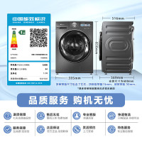 小天鹅(LittleSwan)滚筒 全自动10KG智能投放 超微净泡水魔方纤彩触屏超薄全嵌[小乌梅]TG100RVIC