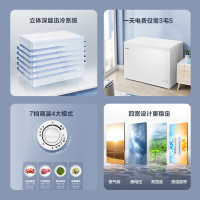 海尔(Haier)300升卧式低霜商用家用冰柜 大容量冷藏柜冷冻柜小冰柜家用小型冰箱冷柜BC/BD-300GHDZ