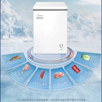 [元旦直补]美的BD/BC-100KMC 100升 冷藏冷冻转换 小冰柜 白色家用囤货小冷柜 一级能效 极地白
