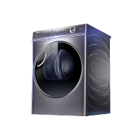 海尔HG100-326热泵式烘干机10千克侧开门玉墨银独嵌两用低噪节能三口之家优选彩色屏