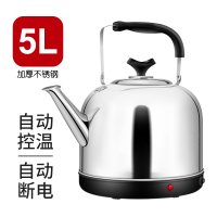 古达电热304不锈钢水壶电烧水壶大容量煲水壶鸣笛鸣音壶烧开水壶家用_5L加厚电水壶自动断电保温