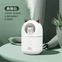 法耐加湿器小型办公室桌面usb宿舍学生家用卧室高颜值迷你女生礼物_典雅白300ml大容量-两档可调