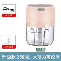 时光旧巷迷你绞肉机婴儿辅食机家用电动绞馅机宝宝小型料理机多功能打肉机_粉色-电动款-升级容量-250ML