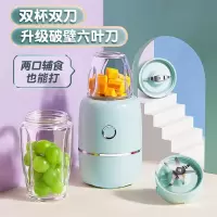 邦可臣辅食机婴儿打泥机家用多功能小型破壁搅拌机婴幼儿宝宝料理棒_升级六叶刀浅杉绿双杯双刀