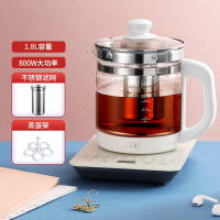 生活元素养生壶全自动加厚玻璃家用多功能煮茶器花茶壶办公室小型_晶雪白带滤网