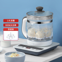 生活元素养生壶全自动加厚玻璃家用多功能煮茶器花茶壶办公室小型_月白灰