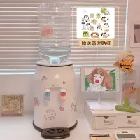 邦可臣小型矿泉水饮水机桌面制冷热台式宿舍办公室冷热两用儿童迷你家用_经典款白色常温热水送贴纸_冰温热