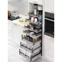 厨房高柜拉篮大怪物高深篮知渡抽屉式调味篮工具拉篮矮平篮多层