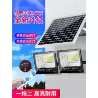 太阳能庭院灯大功率户外灯知渡新农村室内超亮防水家用照明一拖二路灯