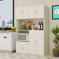 定制餐边柜现代简约多功能储物柜厨房知渡橱柜餐厅碗柜微波炉柜置物茶水柜_特价A款暖白其他颜色留言_6门以上