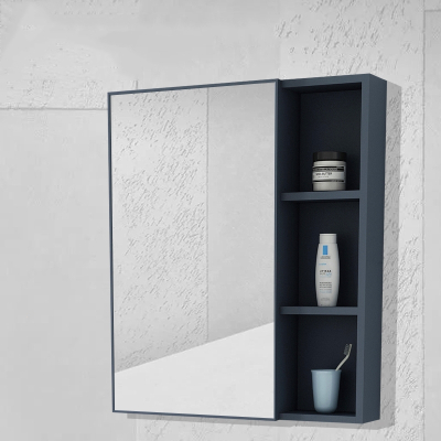北欧式挂墙式镜柜单独收纳盒知渡太空铝镜箱浴室柜组合卫生间储物镜子