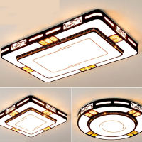 知渡客厅灯吊灯2022新款中式灯具长方形卧室led吸顶灯现代简约大气