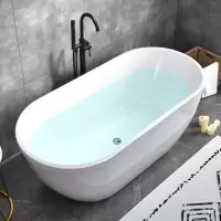 知渡保温浴缸亚克力薄边浴缸无缝浴缸家用成人独立式欧式浴缸贵妃浴缸