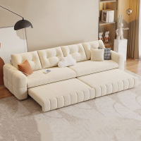 折叠沙发床两用小户型客厅多功能知渡耐磨猫爪绒布双三人组合直排沙发