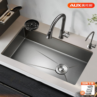 奥克斯(AUX)洗菜盆不锈钢水槽厨房家用洗碗槽大单槽洗碗盆水池台下盆