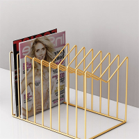 古达桌面书架铁艺置物架金属桌上简易ins办公室小型杂志收纳整理架子