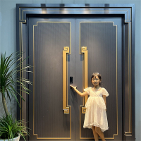 古达定制铸铝门别墅大门双开盗门进户入户子母门家用农村自建房大门定制