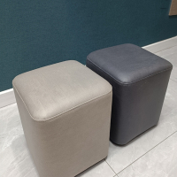 它墅三防科技布换鞋凳沙发茶几方凳脚踏服装店试衣间软包客厅门口方墩
