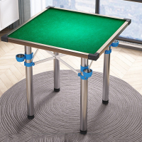 它墅简易便携式麻将桌家用手动棋牌桌子手搓宿舍两用麻雀台桌面板