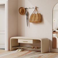 它墅简约换鞋凳家用门口穿鞋凳入户玄关休息凳客厅长条凳衣帽间沙发凳