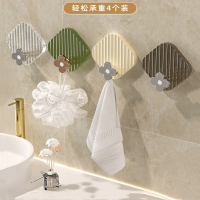 它墅挂钩粘胶免打孔粘钩卫生间墙壁毛巾门后浴室粘贴