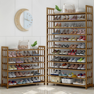藤印象鞋架简易门口家用多层结实的 尘鞋柜经济型收纳竹鞋架子