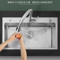 藤印象厨房手工拉丝加厚单槽水槽套餐家用洗菜盆洗碗槽