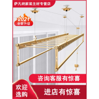 晾衣架升降手摇双杆手动晾衣杆阳台顶装室内被子晒衣架凉衣架家用