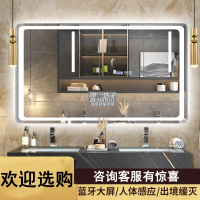 卫生间洗手间浴室镜子led带灯壁挂厕所发光镜智能镜子触摸屏