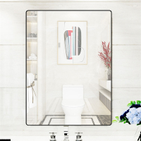 浴室镜子手逗贴墙自粘卫生间洗手台洗脸盆壁挂免打孔梳化妆玻璃挂墙式