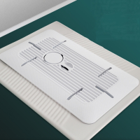 手逗蹲便器盖板厕所蹲坑式挡板蹲厕盖卫生间洗澡便池盖全密封