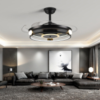 手逗隐形风扇灯吊扇灯餐厅客厅卧室带电风扇吊灯简约网红新款精灵