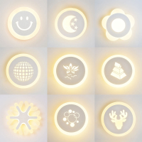 LED壁灯床头灯现代简约创意卧室圆形方形led墙壁灯客厅楼梯过道灯