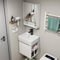 木质浴室柜组合小户型阳台洗手洗脸盆卫生间小尺寸洗漱台