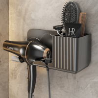 吹风机置物架免打孔手逗卫生间懒人电吹风支架壁挂式浴室风筒收纳挂架