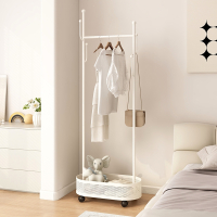 可移动衣帽架手逗落地卧室家用多功能挂衣架房间衣架置物架一体晾衣架