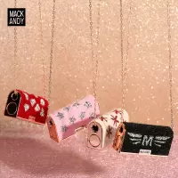 超火小香风皮草链包口红哑光滋润镜子口红