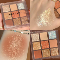 九宫格眼影盘珠光哑光大地色闪粉小众9影超火