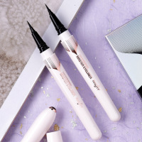 墨黑流畅眼线液笔软毛扁圆细头防水防汗不晕染大眼妆眼线笔 黑色