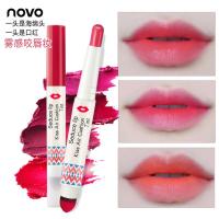 双头气垫雾感咬唇棒豆沙口红唇彩保湿不沾杯不易色咬唇妆