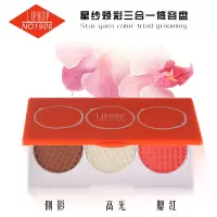 修容粉高光影腮红组合三格盘眼影侧影鼻影彩妆 3#浓情金粉