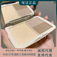 三色高光修容盘立体鼻影粉脸部提亮影侧影自然 三色高光修容盘
