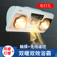 浴霸壁浴霸壁挂式灯泡家用灯暖浴室卫生间取暖灯照明暖风暖黄金蛋一体挂壁浴室 2灯灯暖壁挂浴霸+漏保+经济银泡