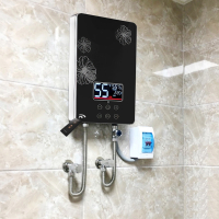 黄金蛋即热式电热水器电家用恒温小型淋浴洗澡快速直热卫生间免储水_6030瓦新品磁化活水遥控大屏漏电空开下有高配可选NI-