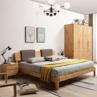 北欧1.2米1.8米单双人气压高箱床橡胶全卧室家具