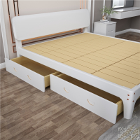 床北欧简约双人床主卧1.8米1.5米床单人1.2m家用简易木床经济