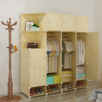 迪玛森衣柜简易组装塑料布艺家用布衣橱出租房卧室挂仿收纳储物柜子